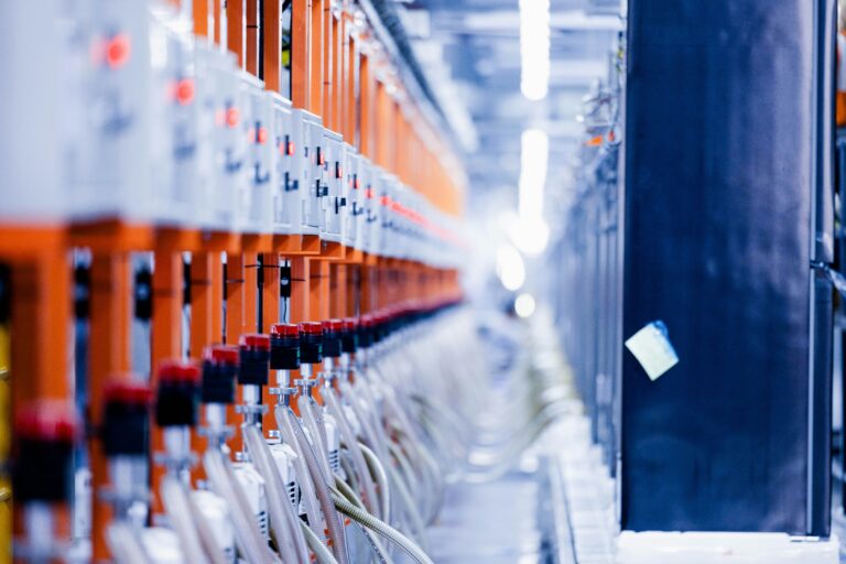 Stock image of an automated factory