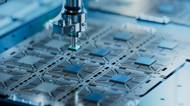 Stock image of chip production