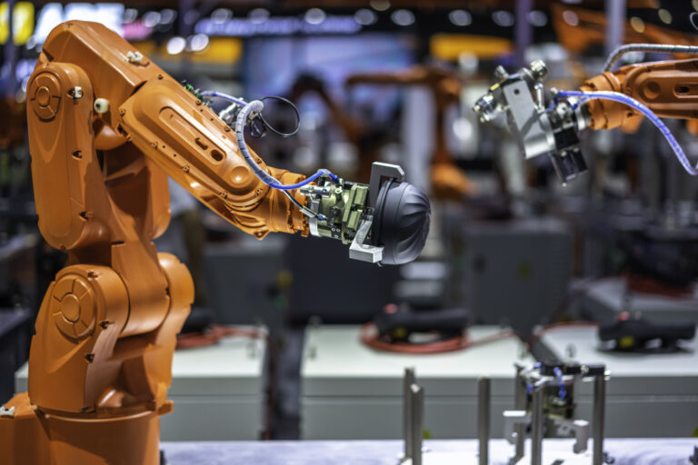 Stock image of an automated factory